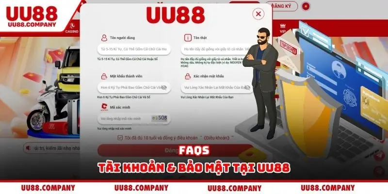 FAQs tài khoản & bảo mật tại UU88